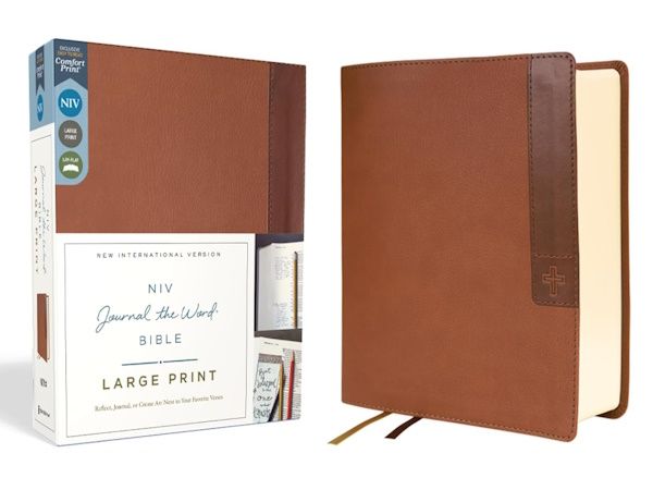NIV Journal the Word Large Print Bible, Leathersoft, Brown NIV Journal the Word Large Print Bible, Leathersoft, Brown