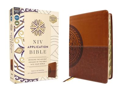 NIV Application Bible, Leathersoft, Brown, Indexed