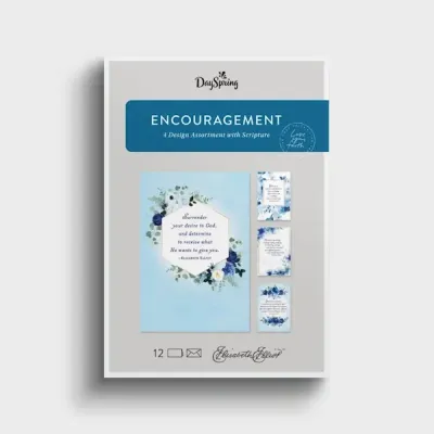 Boxed Cards - Encourage - Elisabeth Elliot, Blue Florals