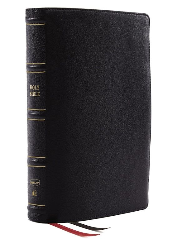NKJV Deluxe Thinline Reference Bible, Genuine Leather, Black