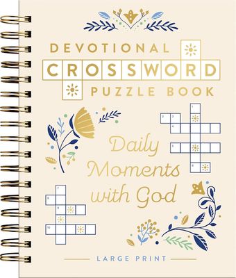 Devotional Crossword Puzzle Book: Daily Moments with God (Large Print)