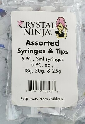 5pc 3ml Crystal ninja collage seringues