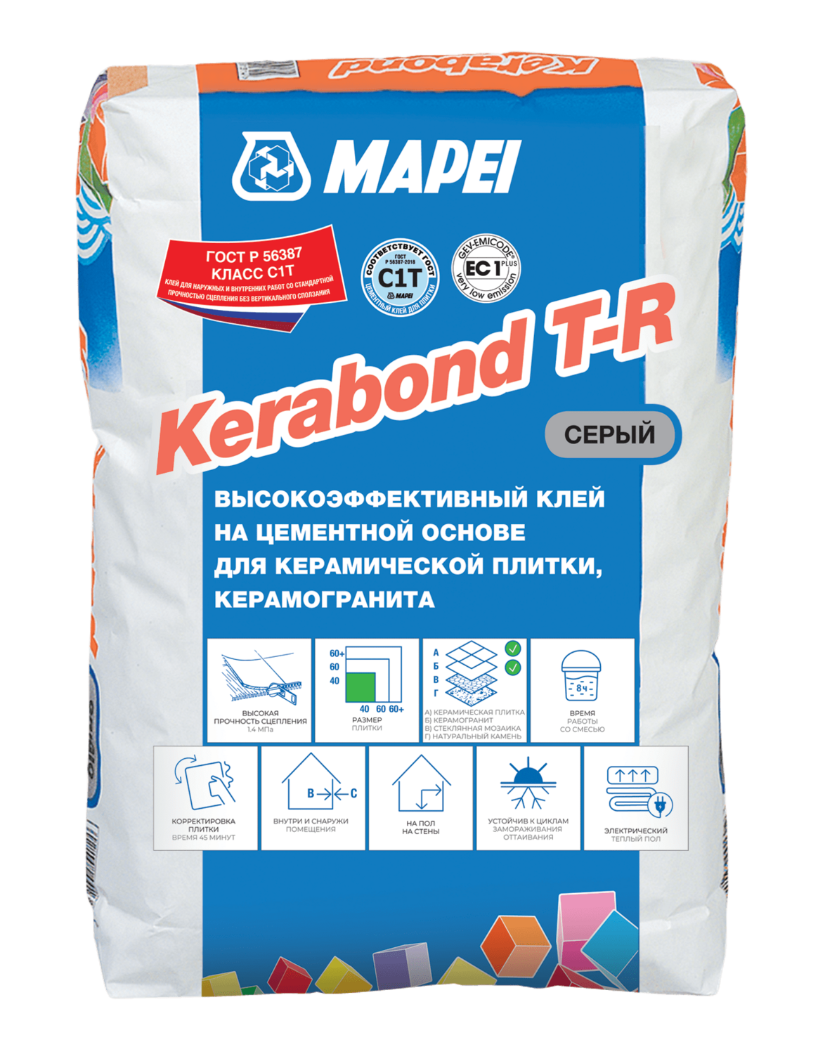 Kerabond T-R цементный клей (Белый) MAPEI 25кг