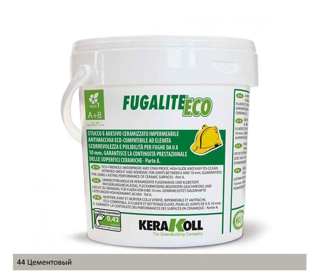 Fugalite ECO KERAKOLL эпоксидная затирка для швов 44 Цементно-серый (Cemento) 3 кг