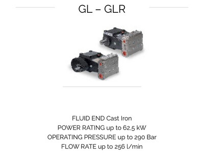 GL - GLR - Up To 290 Bar - Up To 256 l/min