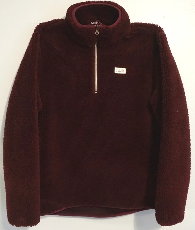 maroon sherpa pullover