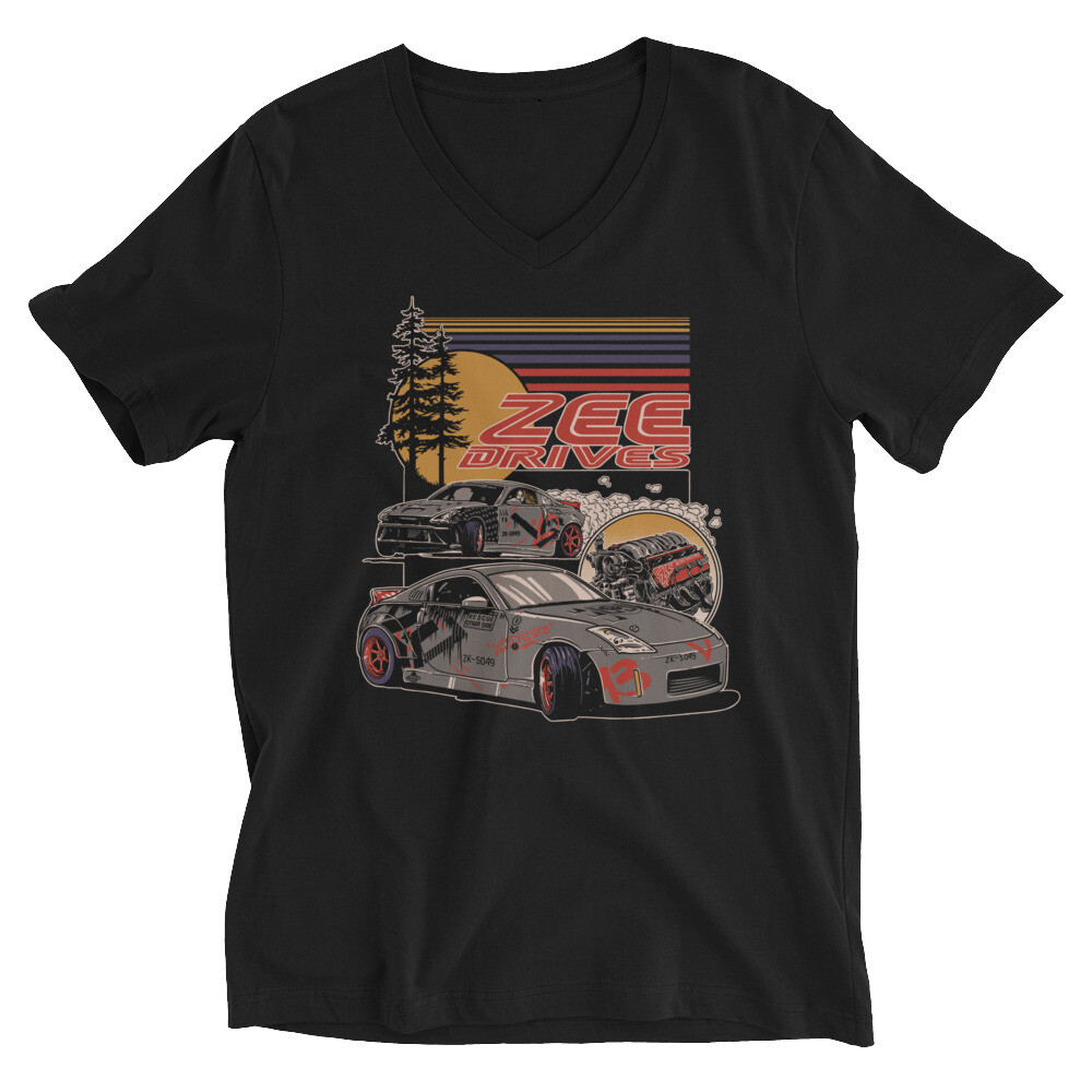 Unisex 350z sketch V-Neck T-Shirt