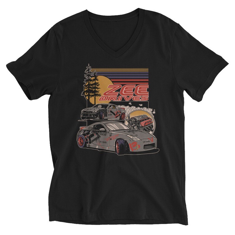 Unisex 350z sketch V-Neck T-Shirt