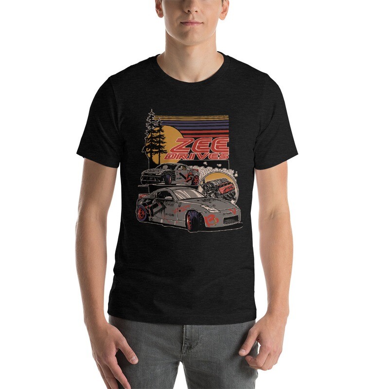 Heathered Unisex full color Zeedrives shirt