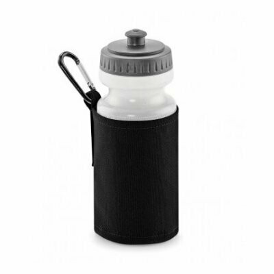Water Bottle and Holder Black