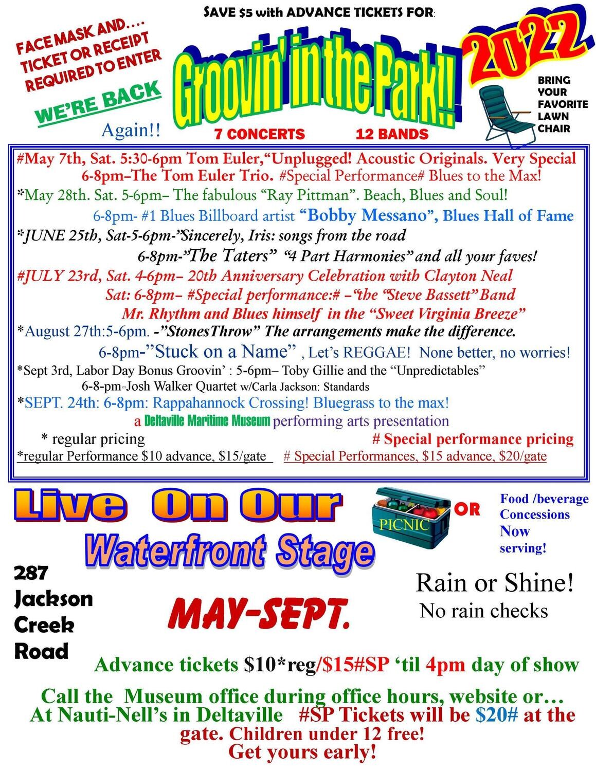 Groovin in the Park Regular performance ticket
