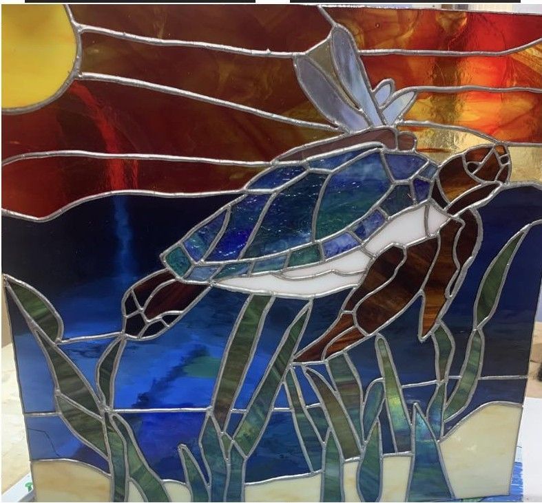 Stained Glass Turtle by: Colorful Creations 18" X 18.5"