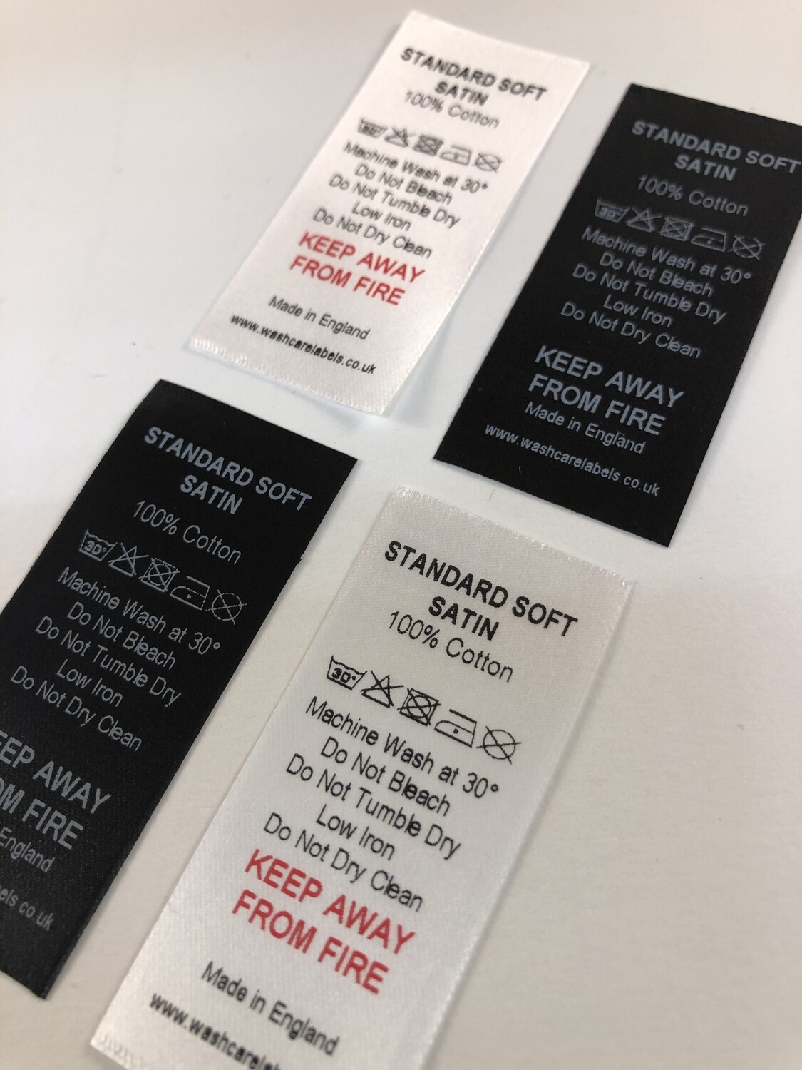 Standard Soft Satin PRINTED x 50 Labels