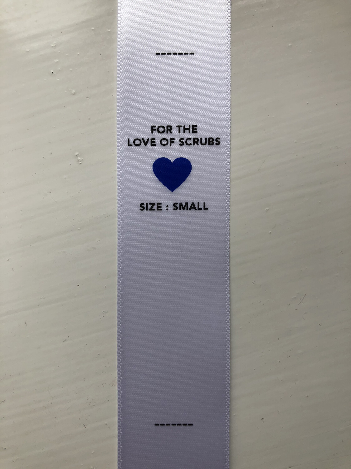 NHS For the Love of Scrubs Sizes Labels