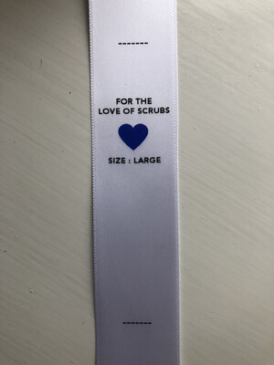 NHS For the Love of Scrubs Sizes Labels