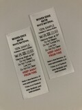 Woven Edge Satin PRINTED x 100 Garment Care Labels