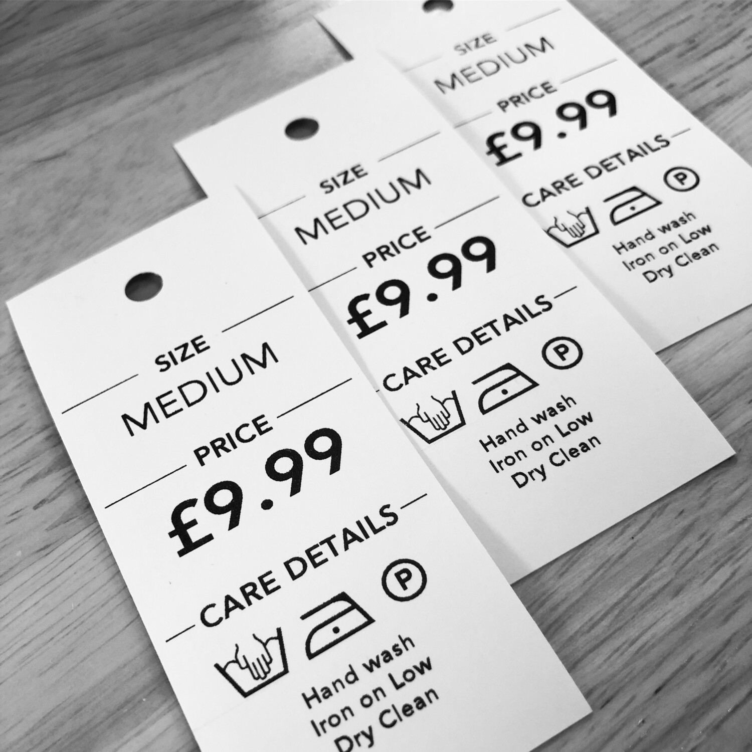 Card Tags X 50 Meters of Material Printed