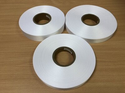 Recycled Woven Edge Satin Material x 200 Meters Blank Roll