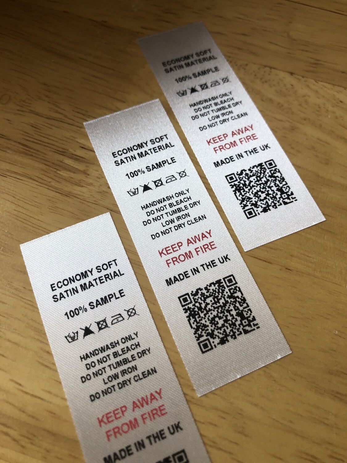 Economy White Standard Soft Satin PRINTED x 50 Meters