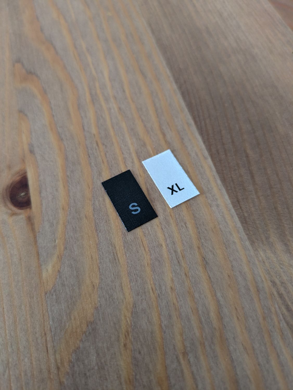 Size Labels (10mm Width Fray Resistant) x 100 Labels