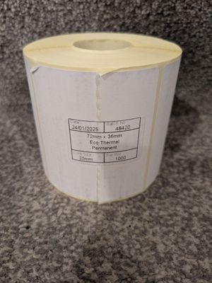 72 x 36mm Direct Thermal Pharmacy Labels