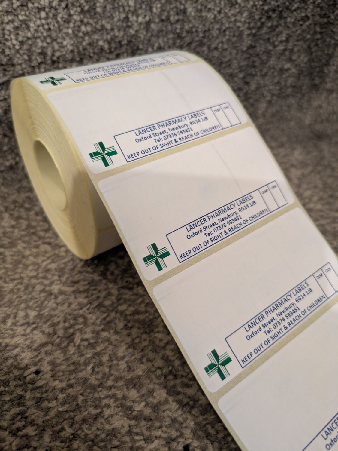 72 x 36mm Direct Thermal Pharmacy Labels Pre-Printed