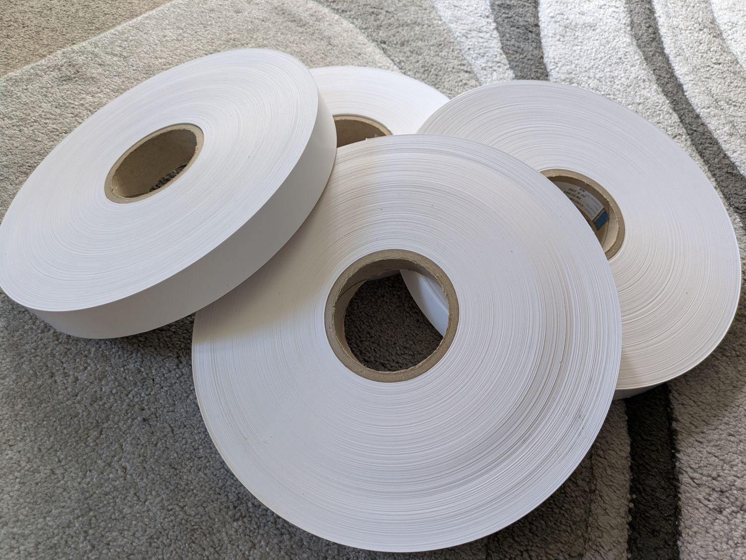 Card Tags X 250 Meters of Material. Blank Rolls.