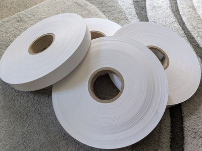Card Tags X 50 Meters of Material. Blank Rolls.
