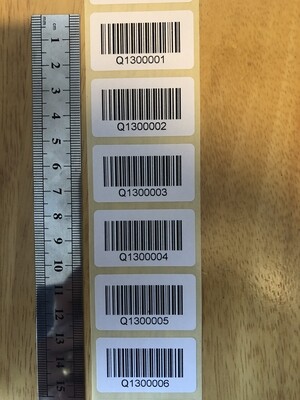Printed Barcode Labels