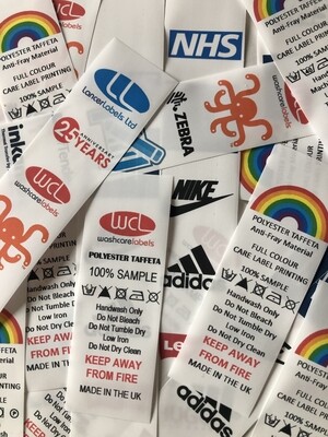 Durable full colour wash care labels for garments