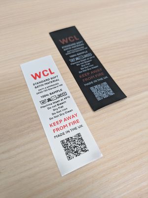 UKCA and CE compliance labels for garments