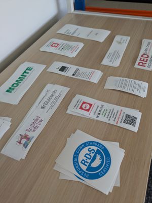 Custom satin wash care labels UK