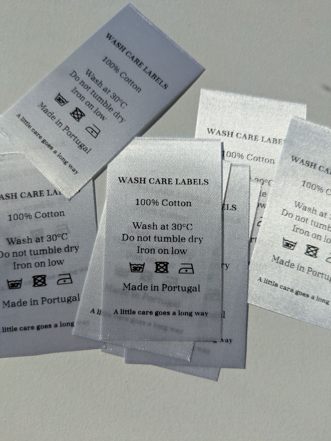 Cap Wash Label Monthly Wash Care Label Subscription UK | Custom Garment Labels Supply
