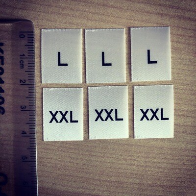 Size Labels for wash care labels UK