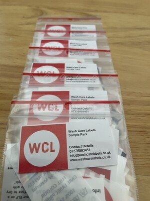 Free Samples wash care labels UK