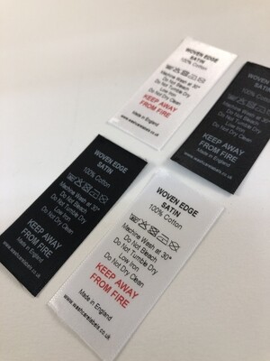 Woven Edge Satin PRINTED (Recycled) Material x 50 Meters