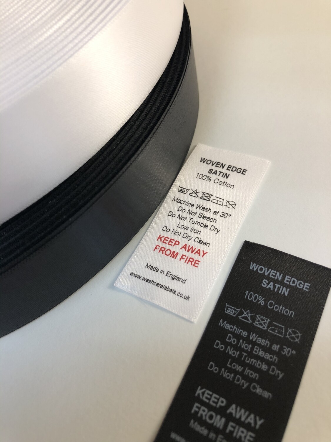 Woven Edge Satin PRINTED (Recycled) Material x 50 Meters