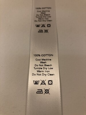 Standard Fabric Content Labels PRINTED x 100 Labels