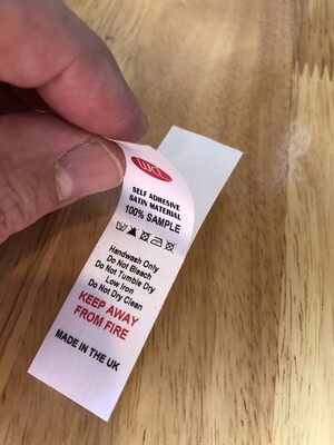 Self Adhesive Satin Labels PRINTED
