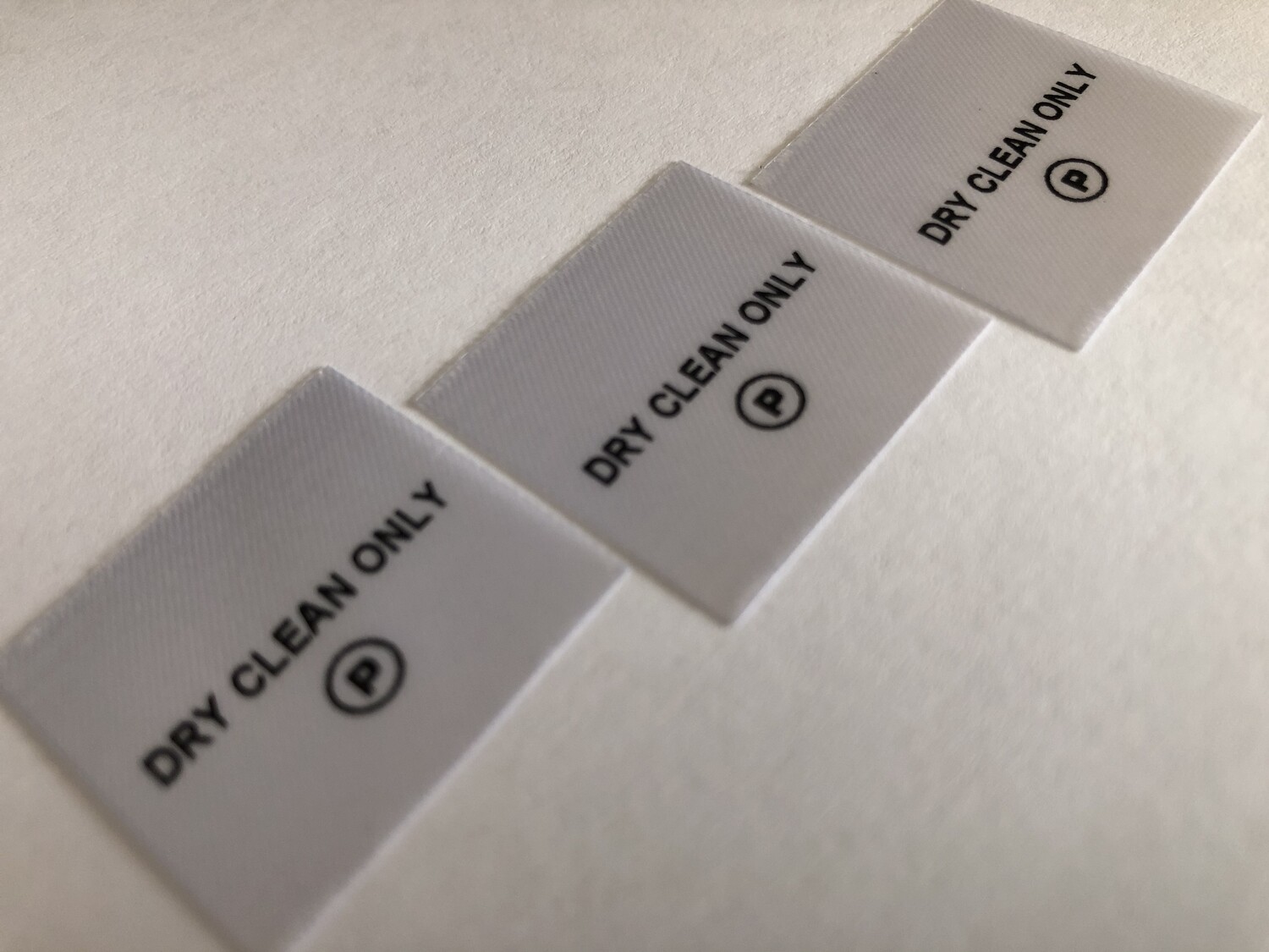 Dry Clean Only labels
