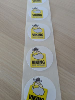 Custom round logo stickers for branding and packaging