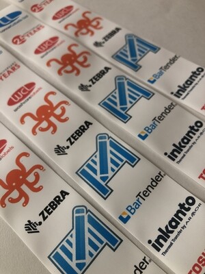 Polyester Taffeta COLOUR PRINTED Labels x 50 Meters