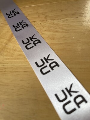 UKCA EN71 Approved Satin x 100 Printed Labels