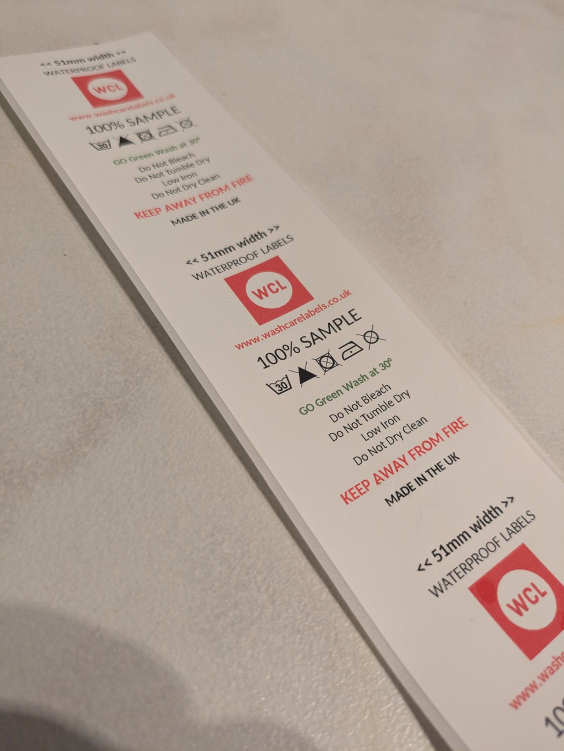 Waterproof label 51mm width for jars and packaging