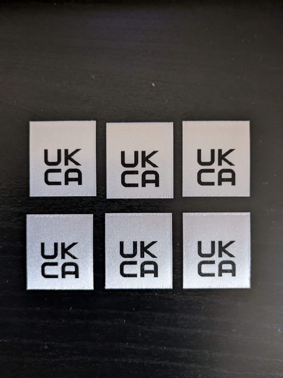 UKCA EN71 Approved ANTI-FRAY RESISTANT Satin x 100 Printed &amp; PRE-CUT Labels