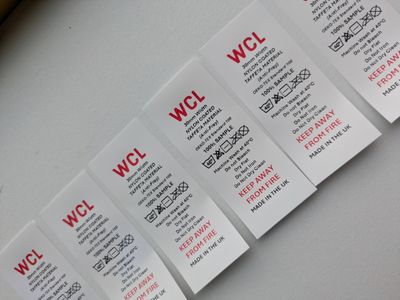 30mm Width Nylon Coated Taffeta PRINTED x 100 Labels