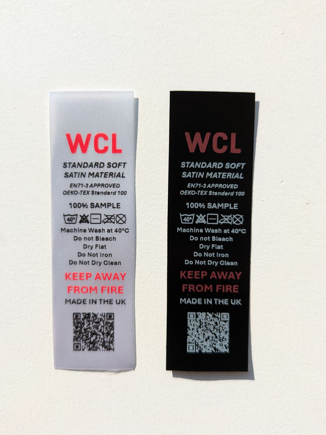 Woven Edge Satin Material Printed