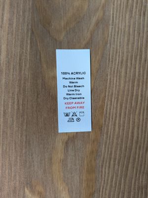100% Acrylic Labels – Printed Garment & Care Tags 100% Acrylic Labels – Printed Garment & Care Tags
