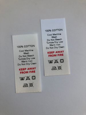 100% Cotton Labels – Printed Garment &amp; Care Tags