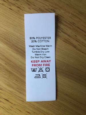 80% Polyester / 20% Cotton Labels – Printed Garment Tags